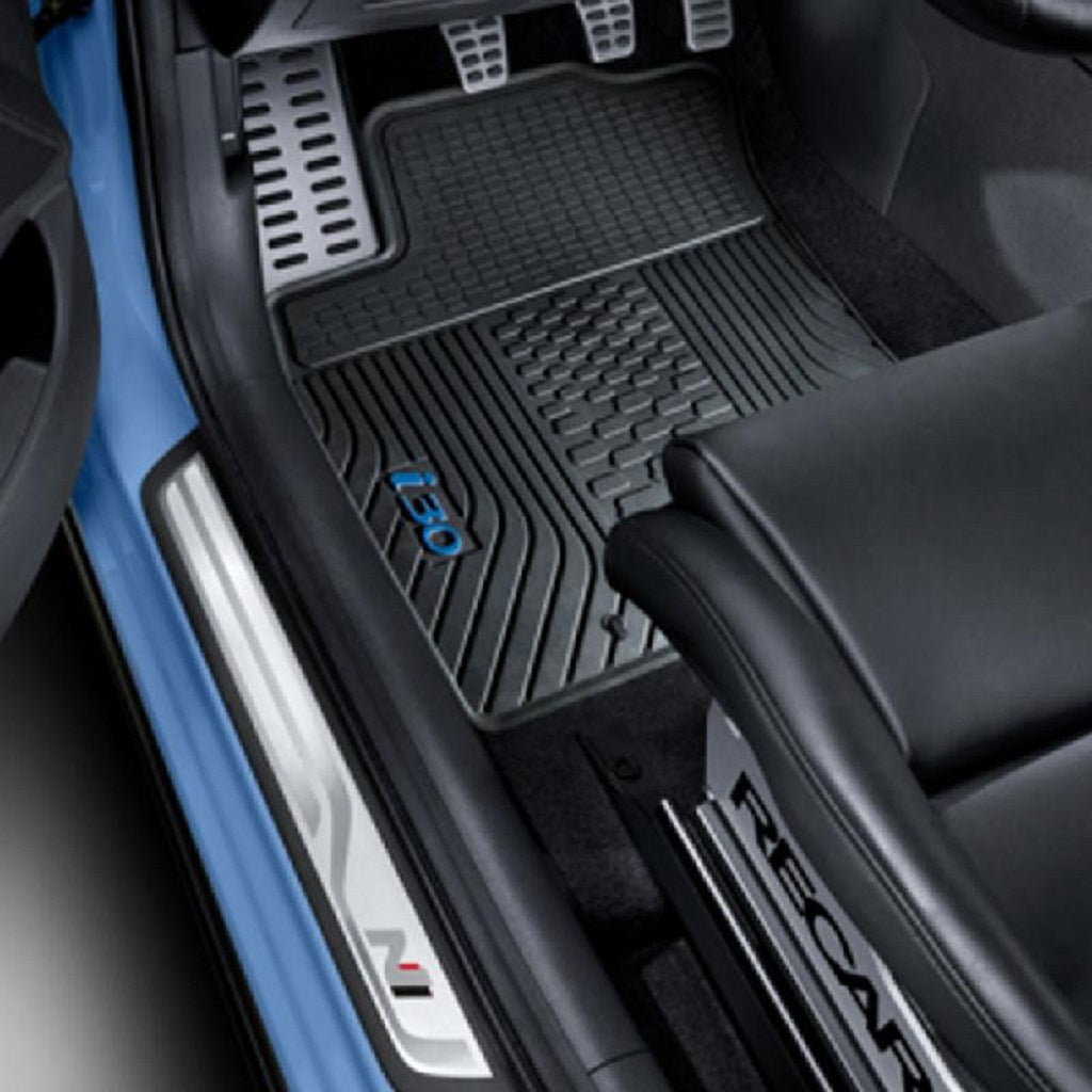 Hyundai i30 PD Fußmatten, Gummi, mit blauem i30 Logo