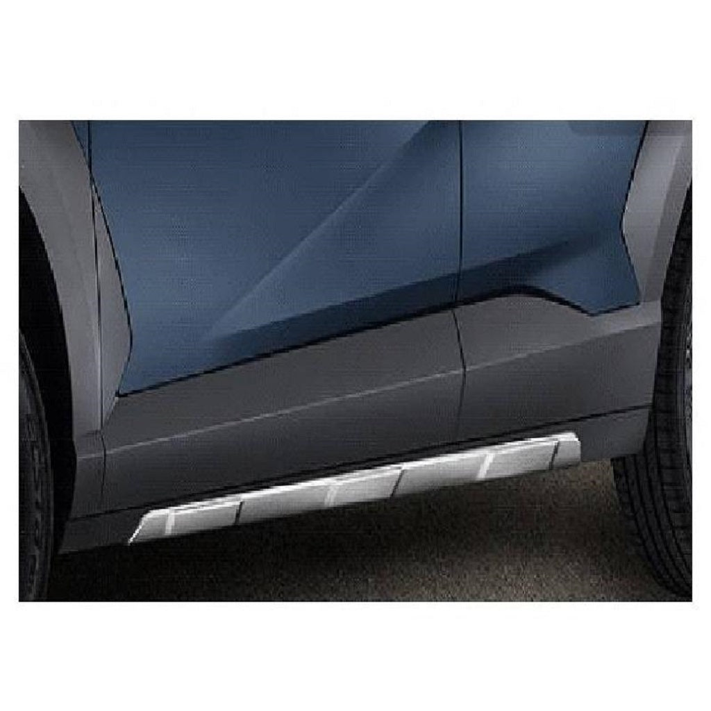 Hyundai Kona SX2 Seitenschweller Leisten, gebürstetes Aluminium Optik
