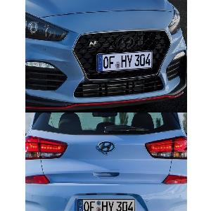 Hyundai i30 N Hatchback Logo-Set, schwarz