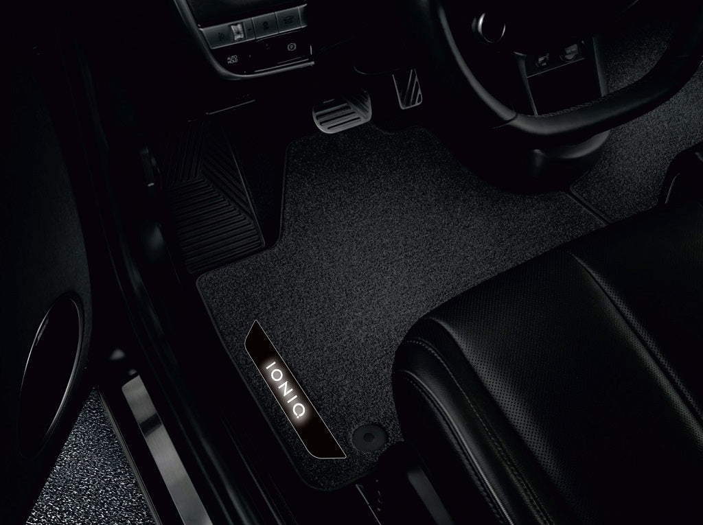 Hyundai IONIQ 5 Fußmatten beleuchtet, Velours, schwarz
