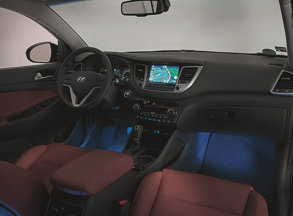 Hyundai LED-Fußraumbeleuchtung, blau, 1. Sitzreihe