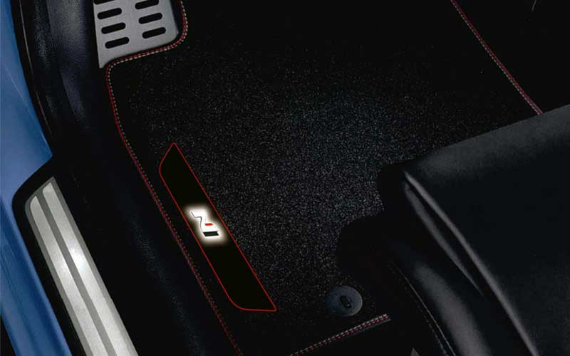 Hyundai i20 Fußmatten beleuchtet, Velours, schwarz